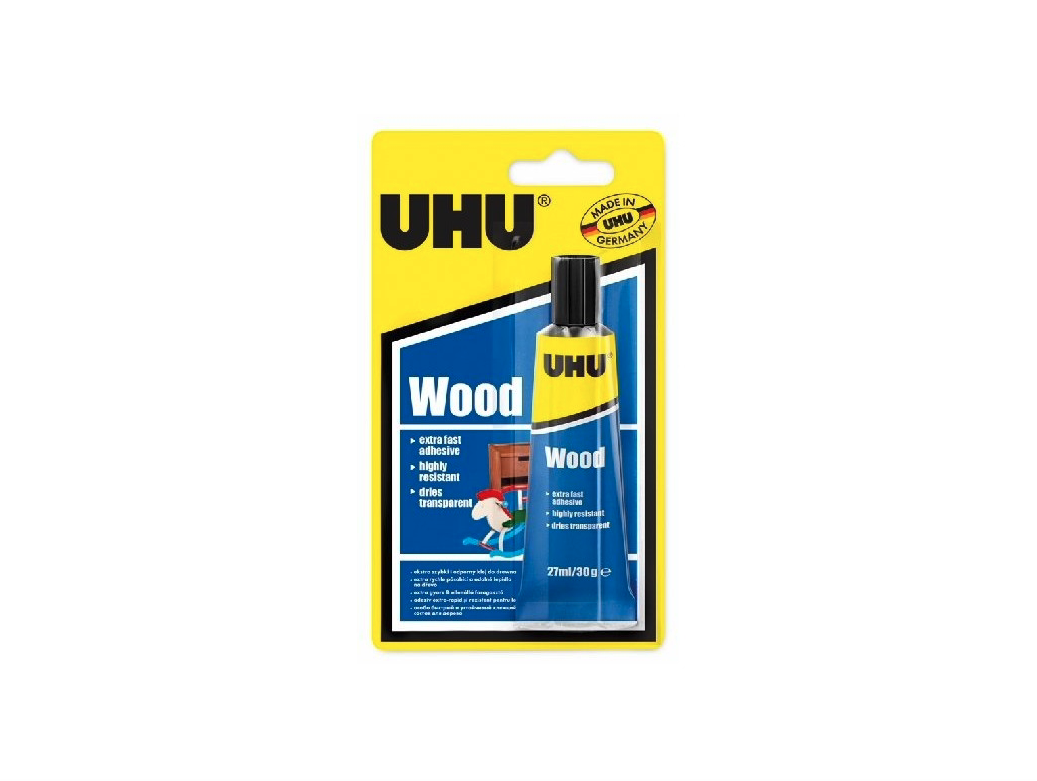 UHU Wood 27ml rýchloschnúce disperzné lepidlo na drevo
