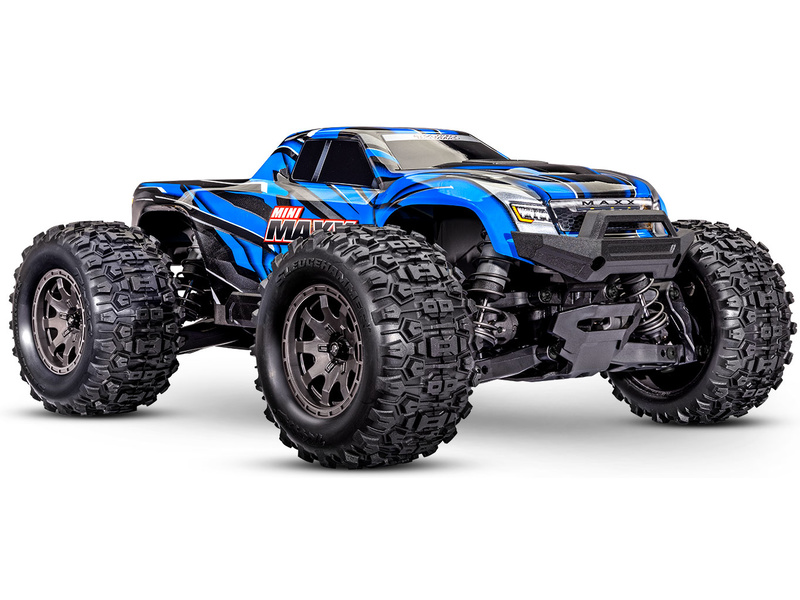 RC buggy Traxxas Mini Maxx 1:12 BL-2s RTR Farba: Modrá