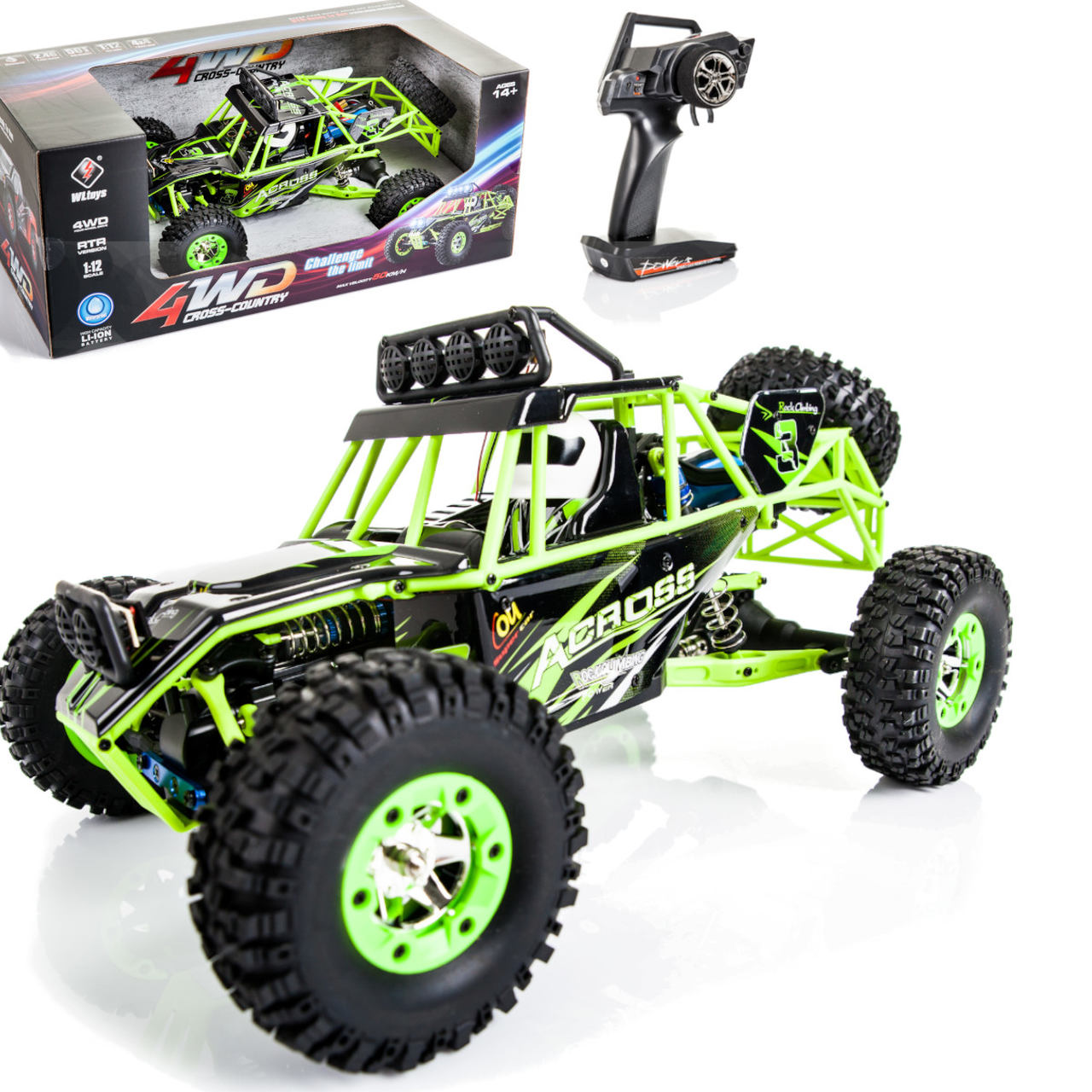 Monster Tronic RC auto buggy ACROSS s LED osvetlením 4x4 RTR 1:10