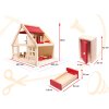 Drevený domček s doplnkami montessori 40cm