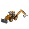 Kovový model Auto s rýpadlom a nakladačom DIE-CAST H-TOYS 1704 1:50