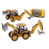 Kovový model Auto s rýpadlom a nakladačom DIE-CAST H-TOYS 1704 1:50