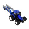 RC Traktor na diaľkové ovládanie 1:24 s modrým pluhom kovovým