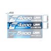 HV Ultra LCG Modified Shorty GRAPHENE-4.1 4200mAh Hardcase Akku - 7.6V LiPo - 120C/60C