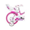 DINO Bikes - Dětské kolo 14" Flappy růžové