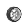 Spec T MS Wheel Offset 3 Silver w/Tire 4ks pro 1/10 Silniční