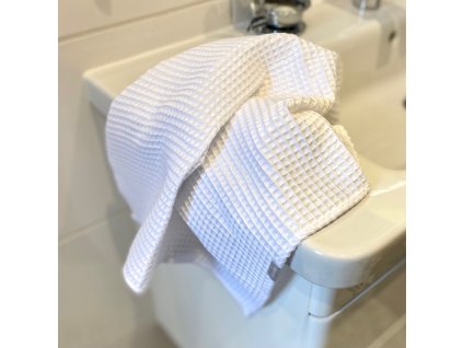 Vaflový ručník/osuška - Bílá