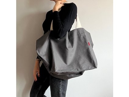 Taška lněná XXL - Graphite Grey
