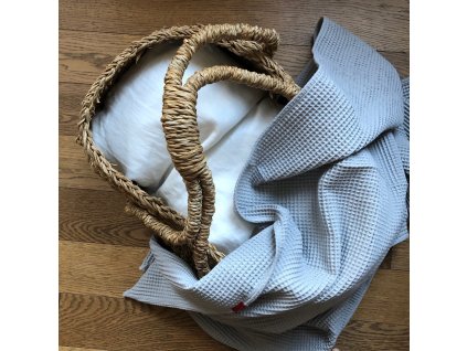 Vaflová deka dětská - Šedá světlá (Grey) - 75x100cm
