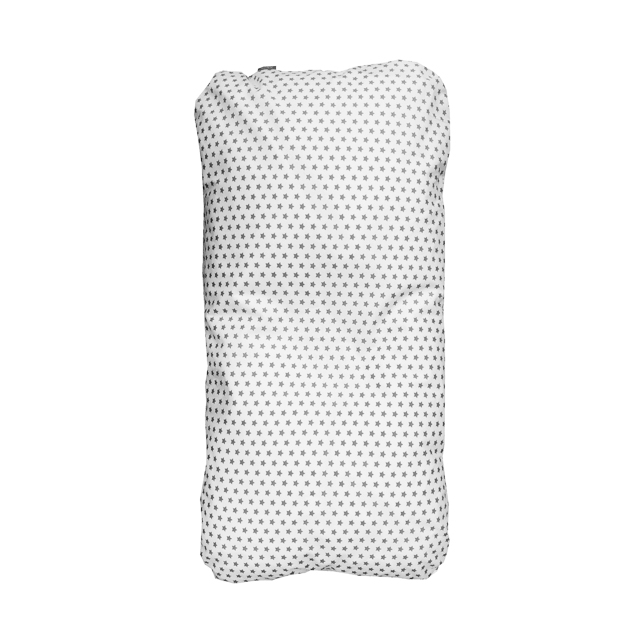 Náhradní povlak na hnízdo pro miminko-podložku - bavlněné plátno - hvězdička šedá/bílá