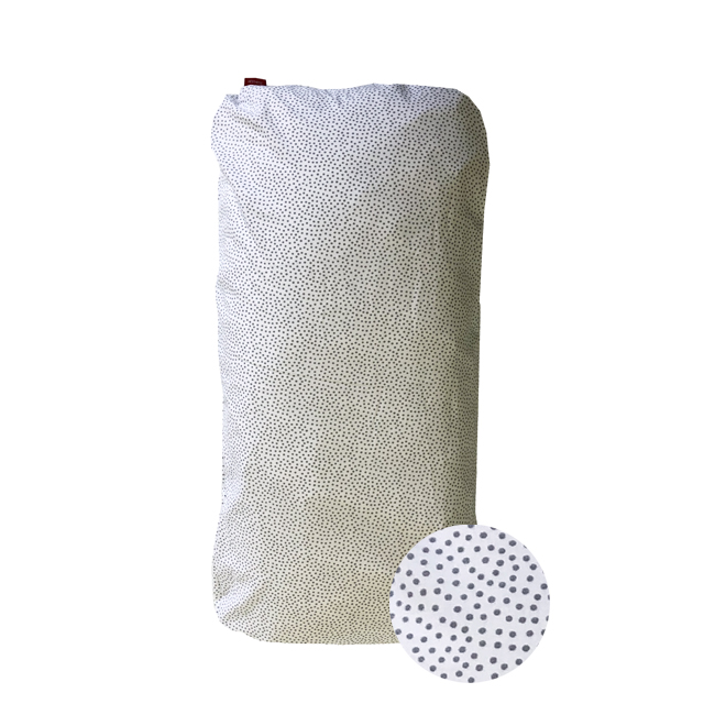 Náhradní povlak na hnízdo pro miminko-podložku - bavlněné plátno - minimum šedá/bílá