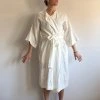 Lněný dámský župan UNI - Bílosmetanová