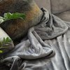 Mikroplyšová deka/ přehoz - šedá s vyšším leskem