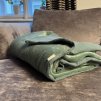 Deka/ přehoz oboustranný mušelín /mikroplyš - Zelená šalvějová