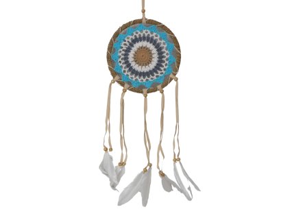 Macrame lapač snů z Bali Bílo modrý