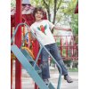 t shirt mockup of a boy playing happily in the park 28113