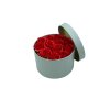 Mýdlové květy šedý box - červené růže 12