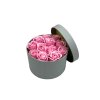 Mýdlové květy šedý box - růžové růže 12