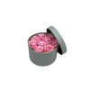 Mýdlové květy šedý box - růžové růže 9