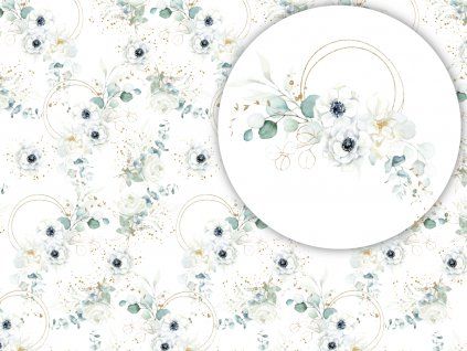 svatební dárkový balicí papír eukalypt