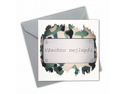 přání pánské s maskáčem