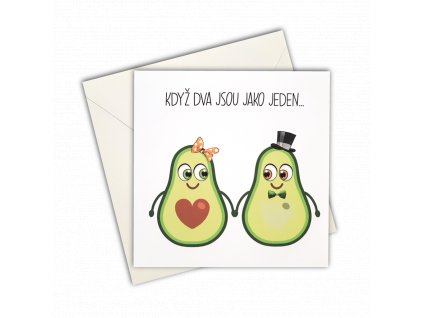 přání svatební s avokády