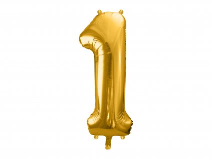 foliovy balonek cislo jedna zlata