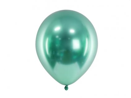 balonek zrcadlovy glossy matove zeleny 30cm
