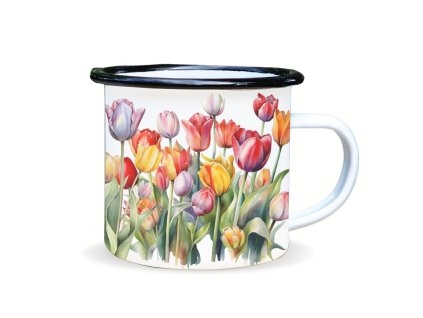 plecháček s tulipány