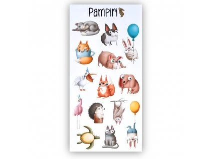 samolepky s veselými zvířátky