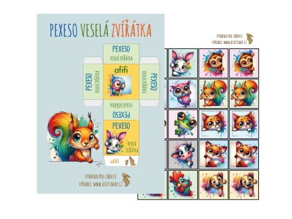 pexeso barevna zviratka hra pro deti