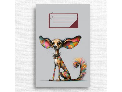 školní sešit s pejskem