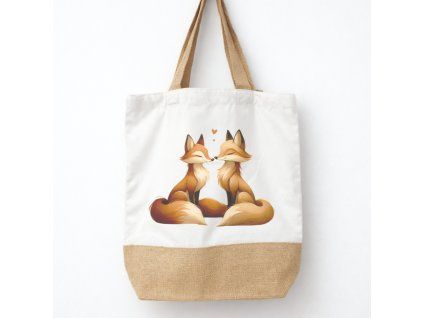 taška s liškami a jutovým dnem