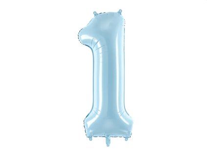 balonek cislo foliovy modry jednicka