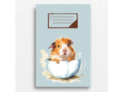 školní sešit s morčetem