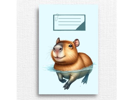 školní sešit kapybara plavec