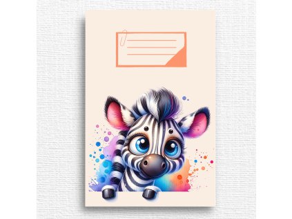 školní sešit se zebrou