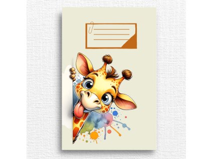 Školní sešit - žirafa