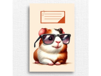 školní sešit s morčetem