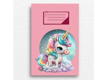 školní sešit unicorn duhový