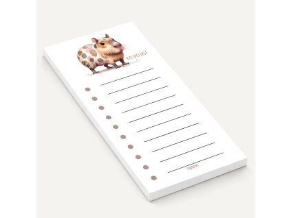 to-do list na úkoly s kapybarou