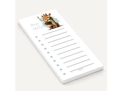to-do list na úkoly žirafa