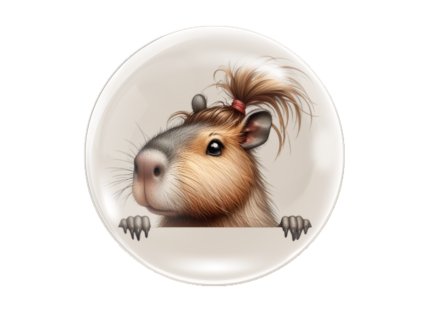 magnet na lednici kapybara s culíkem