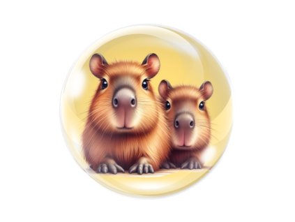 magnet na lednici s kapybarama