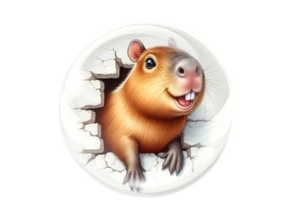 magnet na lednici kapybara ve zdi