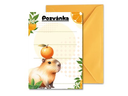 pozvánky na oslavu pro děti kapybara