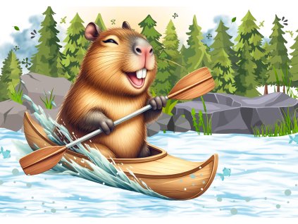 pohlednice s kapybarou pro děti