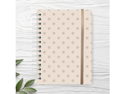 krouzkovy sesit bezove puntiky