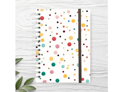 sešit kroužkovy barevny puntik