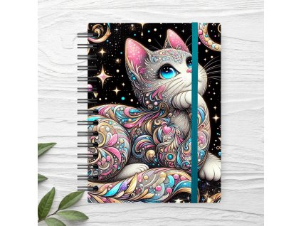 sešit s kočičkou